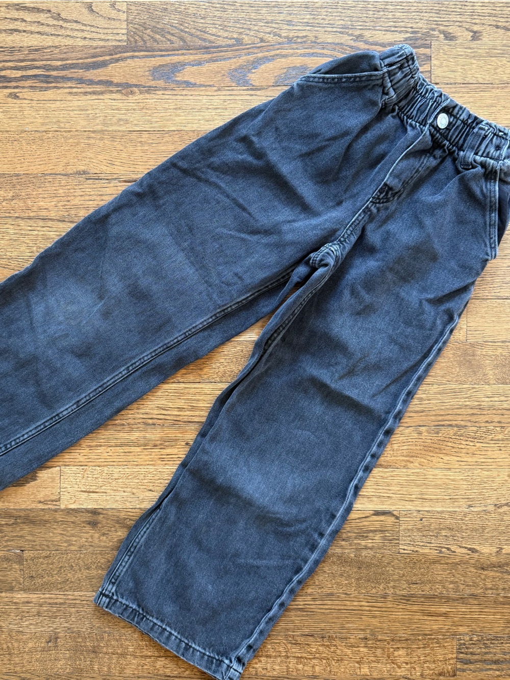 H&M Black Wide Leg Jeans - Relaxed High-Rise Fit